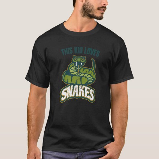 This Kid Loves Snakes Snake Quote Viper Graphic 1 T-shirt (Voorkant)