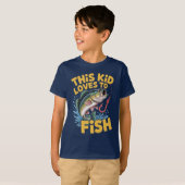 This Kid Loves to Fish Fishing Children Fisherman T-shirt (Voorkant volledig)