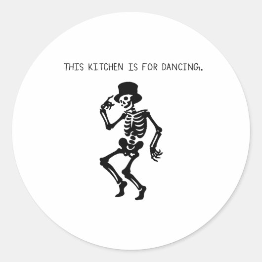 This Kitchen is for Dancing Ronde Sticker (Voorkant)