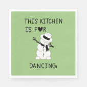 This Kitchen is for dancing snowman Servet (Voorkant)