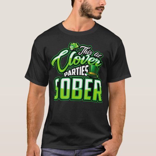 This Lil Clover Parties Sober  St Pats Feast T-shirt (Voorkant)