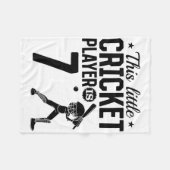 This Little Cricket Player Is 7 Years Old - 7th Bi Fleece Deken (Voorkant (Horizontaal))