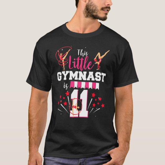 This Little Gymnast Is 11 Year Old Birthday Gymnas T-shirt (Voorkant)