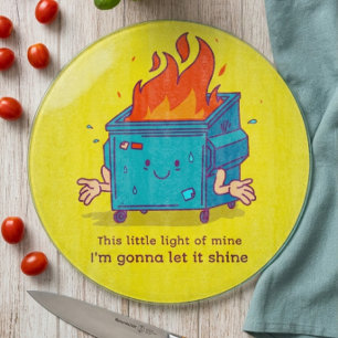 This Little Light: Dumpster Fire Ronde Snijplank