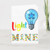 This Little Light Of Mine Autism Awareness Support Kaart (Voorkant)