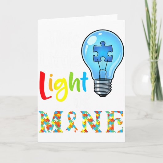 This Little Light Of Mine Autism Awareness Support Kaart (Voorkant)
