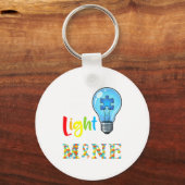 This Little Light Of Mine Autism Awareness Support Sleutelhanger (Voorkant)