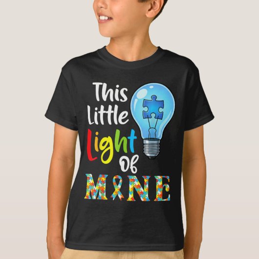 This Little Light Of Mine Autism Awareness Support T-shirt (Voorkant)