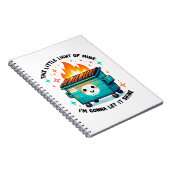 This Little Light Of Mine - Vuilnisbak Brand Notitieboek (Rechterzijde)