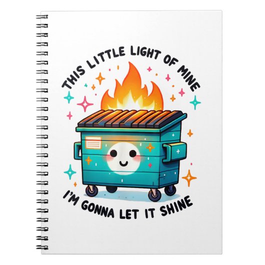 This Little Light Of Mine - Vuilnisbak Brand Notitieboek (Voorkant)