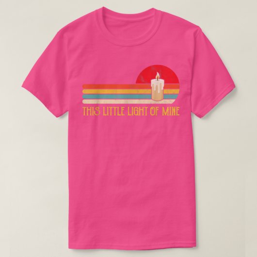 This Little Light OfMine Tshirt Candle Gift Faith (Design voorkant)