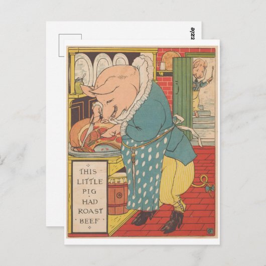 This little pig shad roast beef 1879 briefkaart (Voorkant / Achterkant)