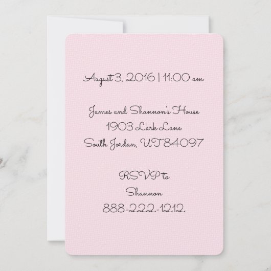 "This Little Piggy" eerste verjaardag uitnodiging (Achterkant)