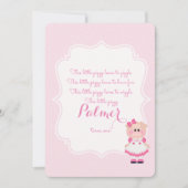 "This Little Piggy" eerste verjaardag uitnodiging (Voorkant)