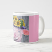 This Little Piggy Original Painting Grote Koffiekop (Voorkant rechts)