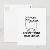 This Llama Doesn't Want Your Drama Briefkaart (Voorkant / Achterkant)