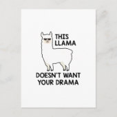 This Llama Doesn't Want Your Drama Briefkaart (Voorkant)