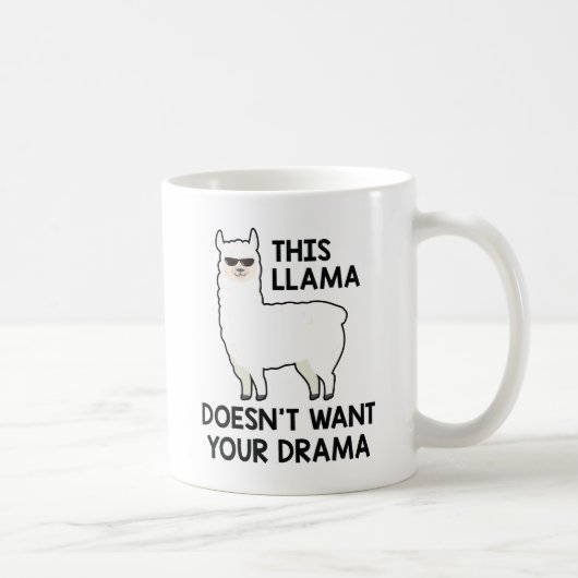 This Llama Doesn't Want Your Drama Koffiemok (Rechts)