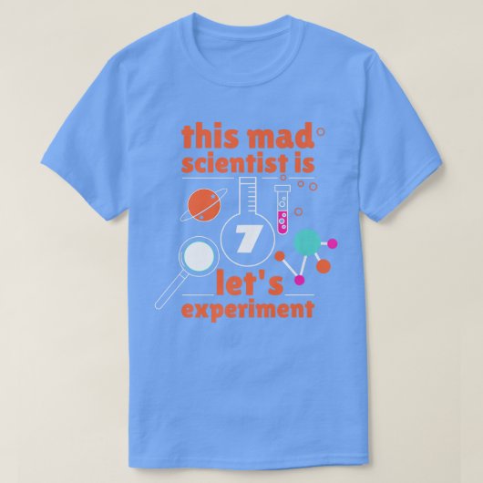 This Mad Scientist is 7 Birthday Seventh 7th Scien T-shirt (Design voorkant)