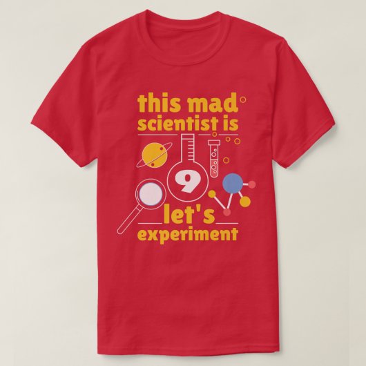 This Mad Scientist is 9 Birthday Nineth 9th Scienc T-shirt (Design voorkant)