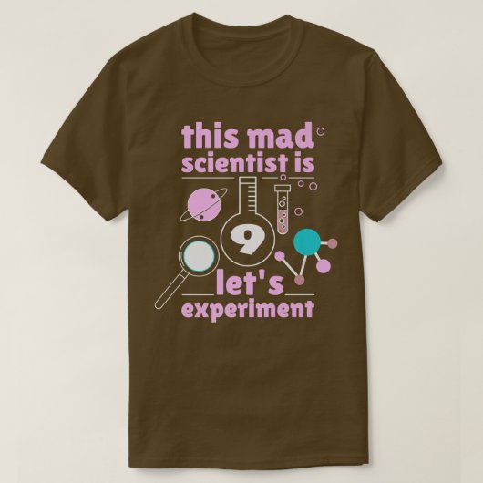 This Mad Scientist is 9 Birthday Nineth 9th Scienc T-shirt (Design voorkant)
