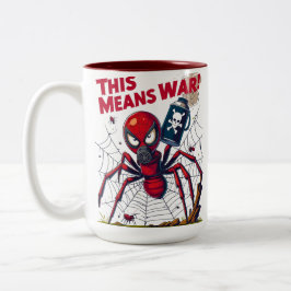 This Means War! – Spider’s Revenge Tweekleurige Koffiemok