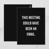 This meeting could have been an email briefkaart (Voorkant / Achterkant)