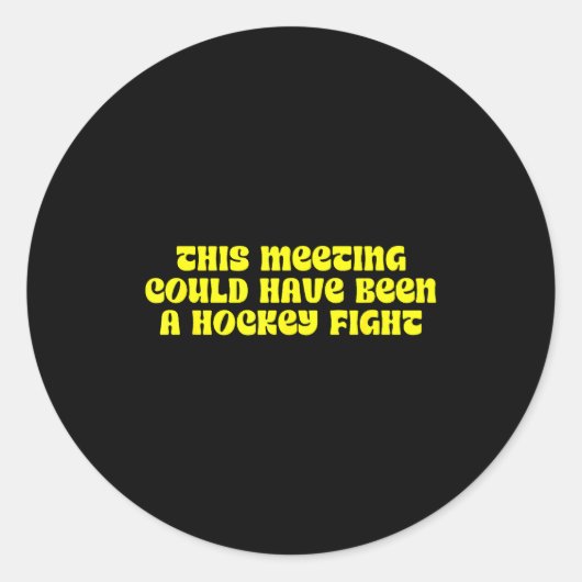 This Meeting, Hockey Fight, Stress  Ronde Sticker (Voorkant)