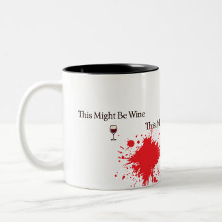 This Might Be Wine – Funny Vintage Coffee Mug Tweekleurige Koffiemok