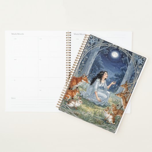 This Moonlit Muse Art Nouveau Planner (Display)