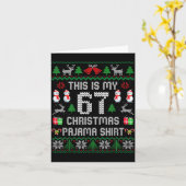 This My 67 Christmas Pajama - Ugly Xmas Holiday Me Kaart (Gele Bloem)