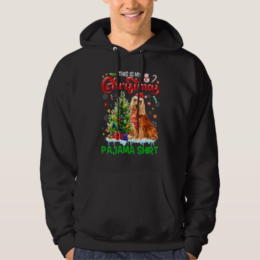 This My Christmas Pajama   Cocker Spaniel Santa Xm Hoodie (Voorkant)