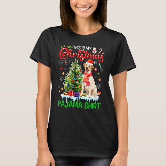 This My Christmas Pajama   Labrador Retriever Sant T-shirt (Voorkant)