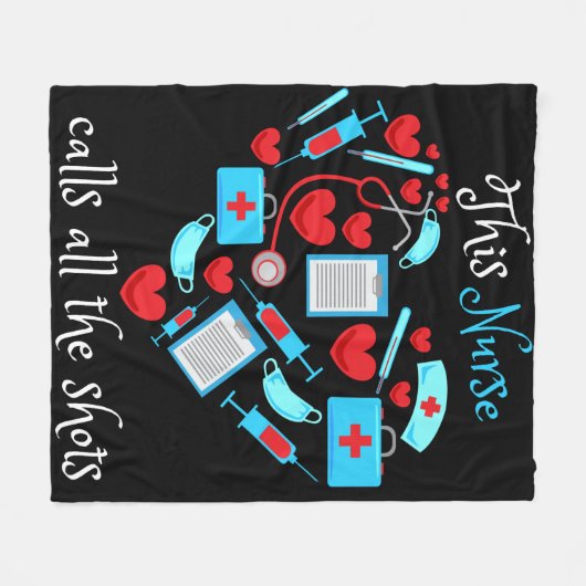 This Nurse Calls All Fleece Deken (Voorkant (Horizontaal))