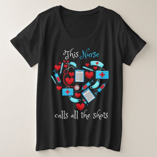 This Nurse Calls All Grote Maat T-shirt (Design voorkant)