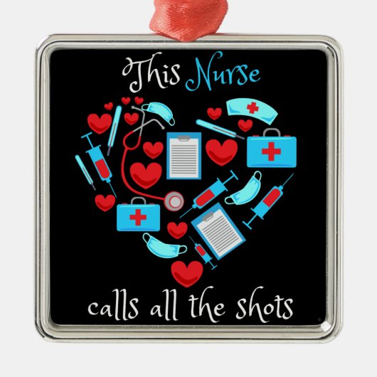 This Nurse Calls All Metalen Ornament (Voorkant)