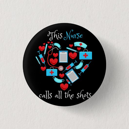 This Nurse Calls All Ronde Button 3,2 Cm (Voorkant)