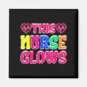 This Nurse Glows Nursing Glow Retro  Magneet (Voorkant)