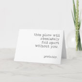 This Place Will Fall Apart Probably Retirement Kaart (Voorkant)