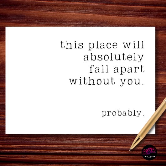 This Place Will Fall Apart Probably Retirement Kaart