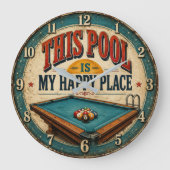 This Pool Is My Happy Place Grote Klok (Voorkant)