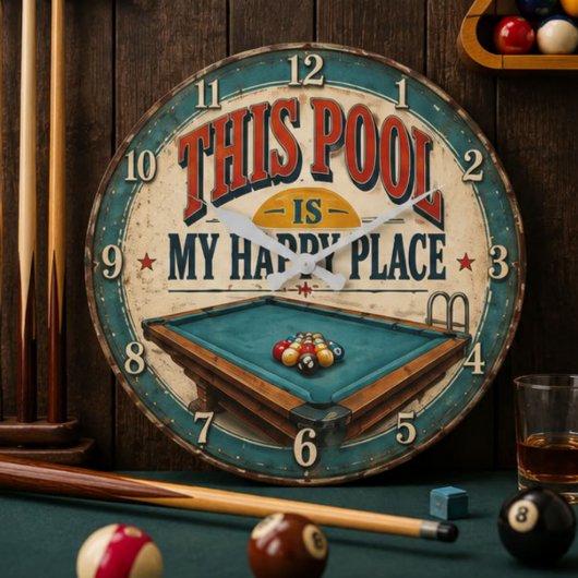This Pool Is My Happy Place Grote Klok