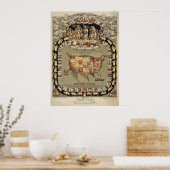 "This Porcineograph" (Forbes) 1876 BigMapBlog.com Poster (Keuken)