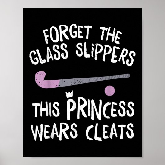 This Princess Wears Cleats Gift Design Field Hocke Poster (Voorkant)