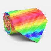This rainbow pattern necktie stropdas (Opgerold)