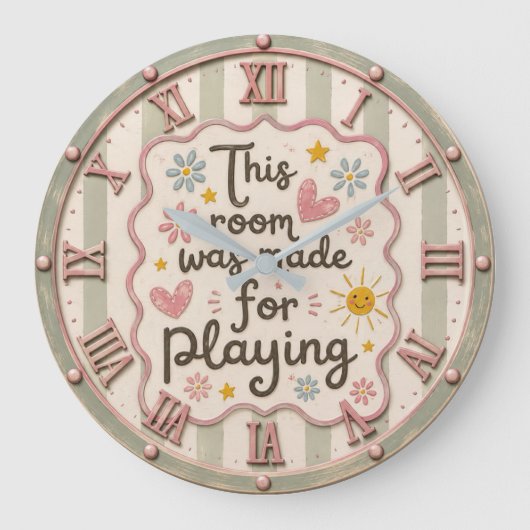 This Room Was Made for Playing Kids Playroom Decor Grote Klok (Voorkant)