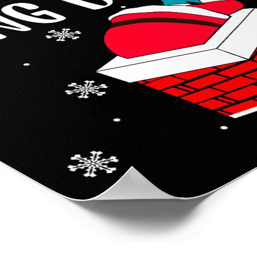 This Santa Loves Going Down Funny Christmas  Poster (Hoek)