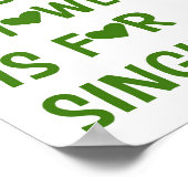 This Shower Is for Singing Funny Frog Wall Poster  (Hoek)