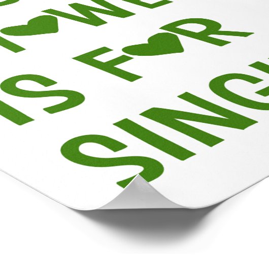 This Shower Is for Singing Funny Frog Wall Poster  (Hoek)