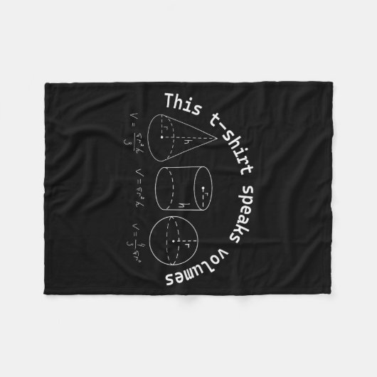 This Speaks Volumes Funny Maths Science Geeky Pun  Fleece Deken (Voorkant (Horizontaal))